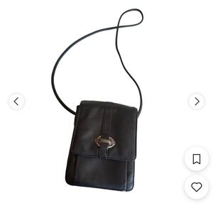Fossil Black Leather Crossbody Bag